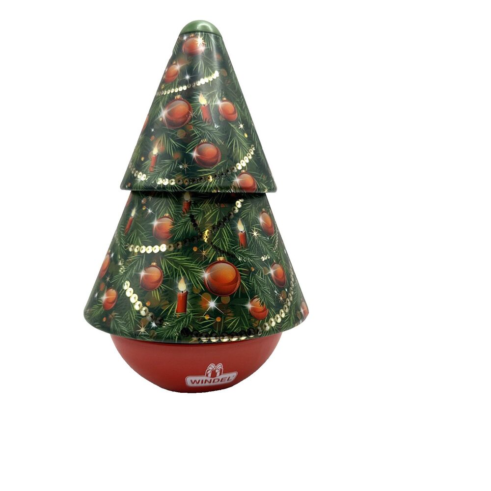 Windel Musical Christmas Tree Spinning Tin "Oh Christmas Tree” Germany 8” Video - Picture 3 of 6